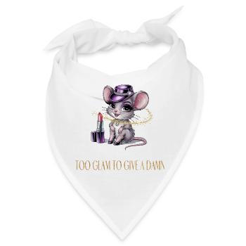 Heiße Maus mit Glamour & Lippenstift - Bandana - Weiß - Vorne