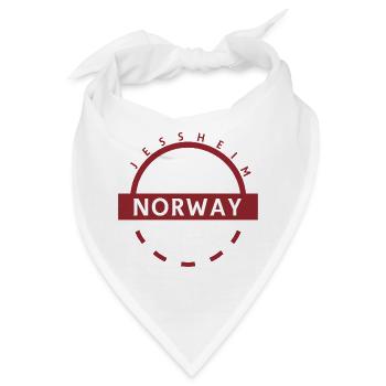 Norwegen Ring Emblem - Bandana - Weiß - Vorne