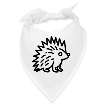Stachelschwein - Bandana - Weiß - Vorne
