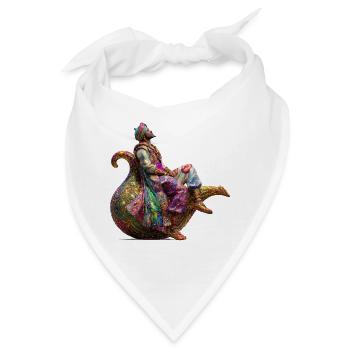 Der Geist aus der Lampe, Kaleidoskop-Robe - Bandana - Weiß - Vorne