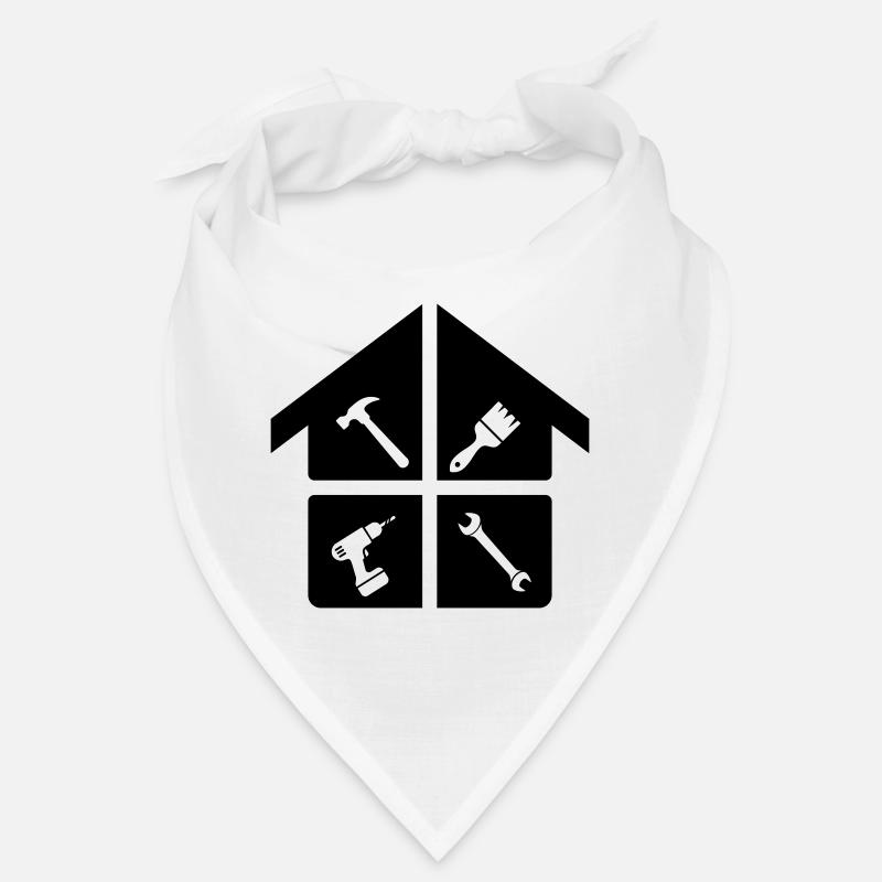 Logo de l’artisan – marteau, perceuse et brosse Bandana