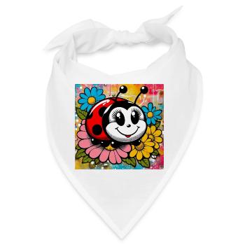 Marienkäfer - Bandana - Weiß - Vorne