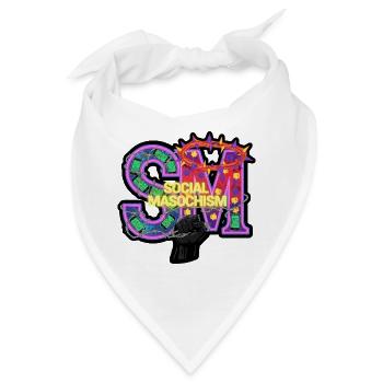 Sozialer Masochismus SM - Bandana - Weiß - Vorne