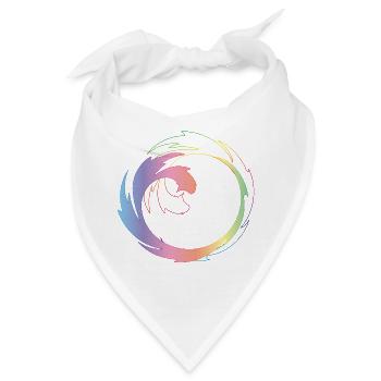 Kreativer Farbkreis als dynamischer Designrahmen - Bandana - Weiß - Vorne
