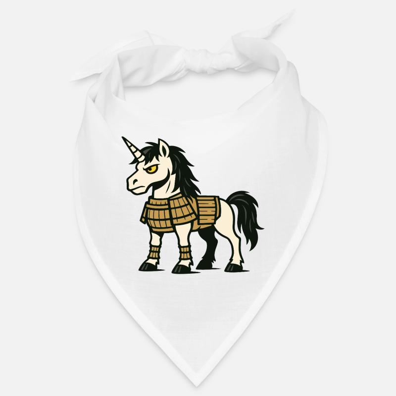 Samurai Unicorn Fighter in Classic Battle Armor Bandana