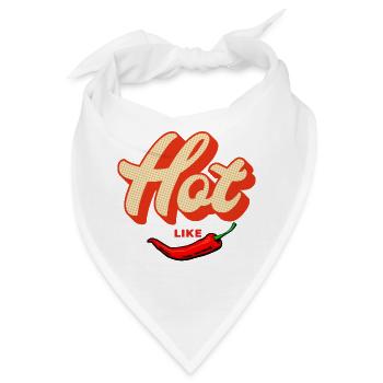 Hot Like Chili – Retro Schärfe - Bandana - Weiß - Vorne