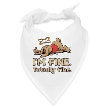 Erschöpfter Hase mit sarkastischem Spruch - Bandana - Weiß - Vorne