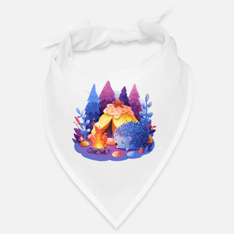 Hérisson endormi près du feu de camp Bandana