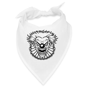 Böser Clown - Bandana - Weiß - Vorne