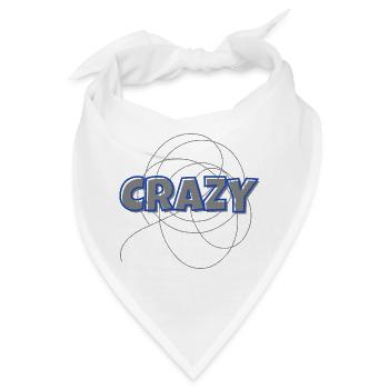 Crazy - Bandana - Weiß - Vorne