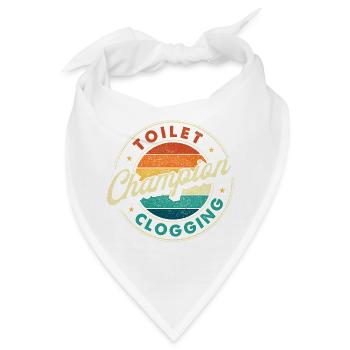 Toilettenverstopfung Champion Badezimmerpömpel-Humor - Bandana - Weiß - Vorne