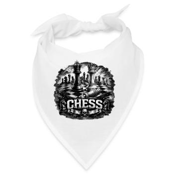 Chess Power – König & Dame im Kampf - Bandana - Weiß - Vorne