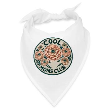 Cool Moms Club Blumenabzeichen - Bandana - Weiß - Vorne
