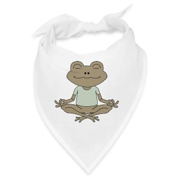 ZenFrosch Meditationsfigur - Bandana - Weiß - Vorne
