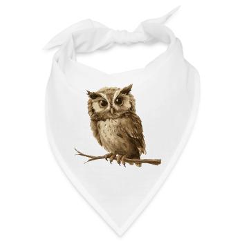 kleiner Uhu - Bandana - Weiß - Vorne