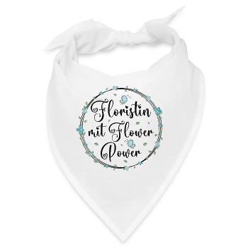 Floristin mit Flower Power - Bandana - Weiß - Vorne