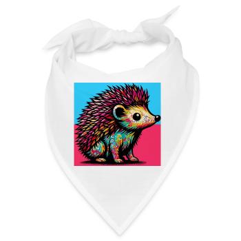Igel - Bandana - Weiß - Vorne