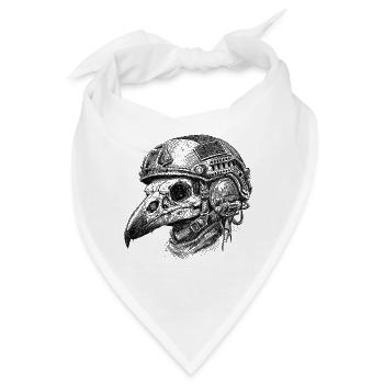Battle Crow: Taktischer Schädel - Bandana - Weiß - Vorne