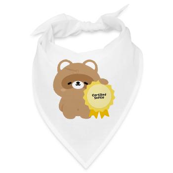 Zertifizierter Softie Beaver - Bandana - Weiß - Vorne