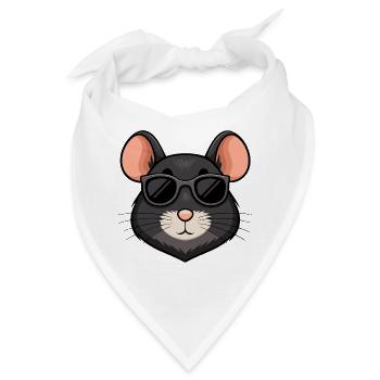Mouse chic schwarze Brille - Bandana - Weiß - Vorne