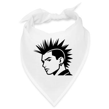 Punk - Bandana - Weiß - Vorne