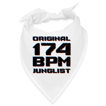 Originales 174 BPM Junglist DNB Drum and Bass - Bandana - Weiß - Vorne