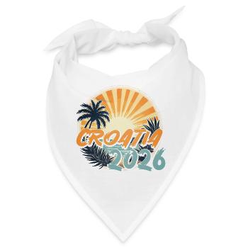 Croatia 2026 - Bandana - Weiß - Vorne