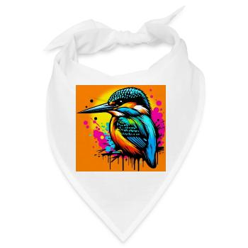 Eisvogel - Bandana - Weiß - Vorne