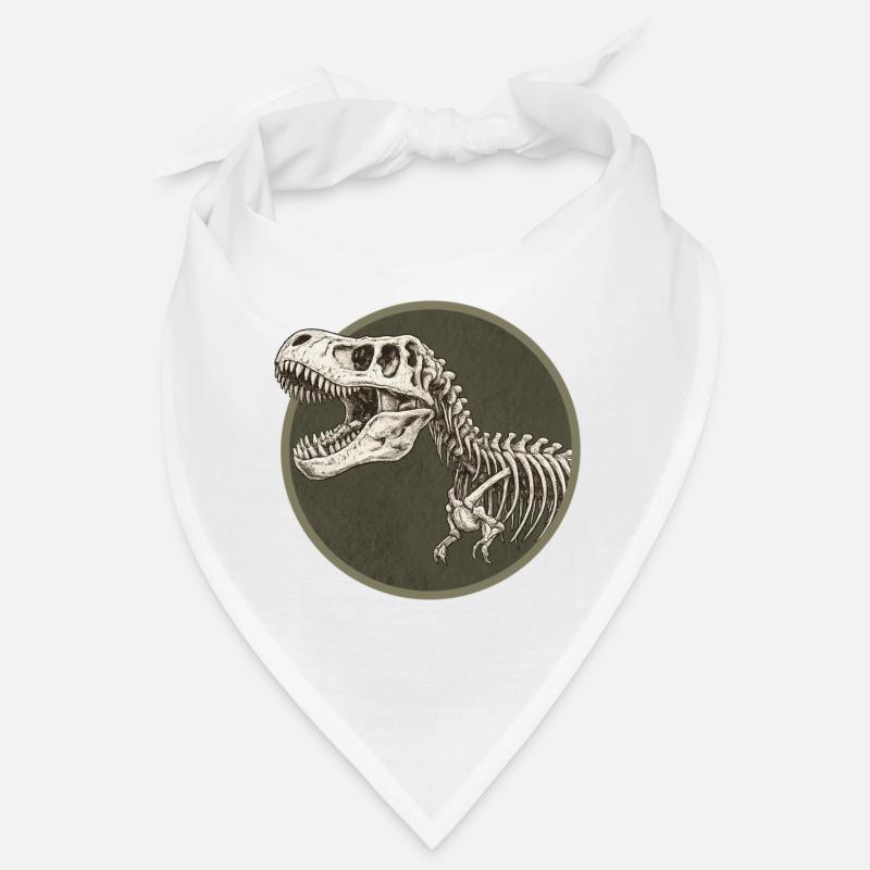 Dinosaurier - Bandana - Weiß