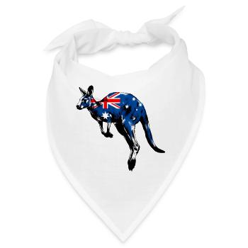 Australisches Känguru-Australien - Bandana - Weiß - Vorne