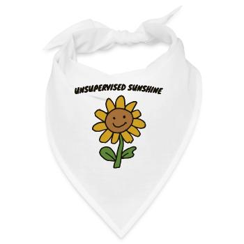 Unsupervised Sunshine Sonnenblume - Bandana - Weiß - Vorne