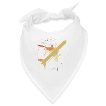 Flugzeug Vintage - Bandana - Weiß - Vorne