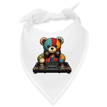 Patchbear DJ Patchwork - Bandana - Weiß - Vorne