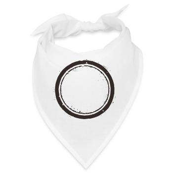 Grunge Circle Stempel Rand Vintage-Gummirahmen SE - Bandana - Weiß - Vorne