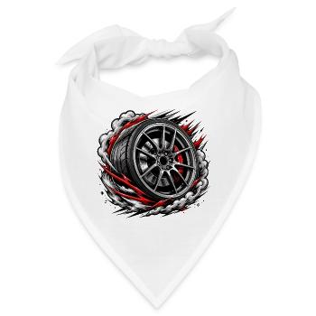 Rasende Felge im Wirbel - Bandana - Weiß - Vorne