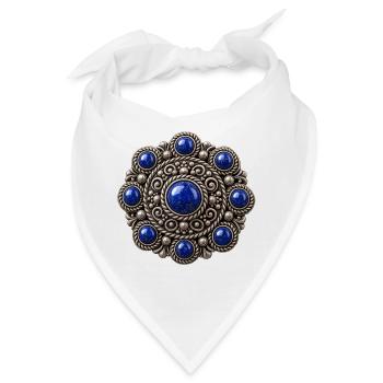 Zeeland-Knopf-Blau - Bandana - Weiß - Vorne