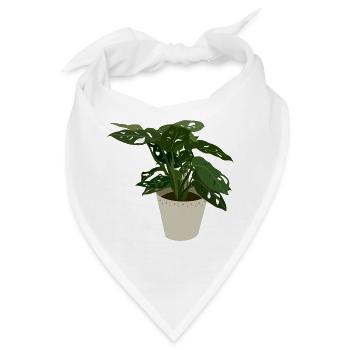 Monstera Monkey Leaf - Bandana - Weiß - Vorne