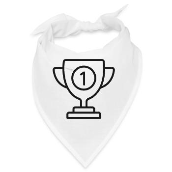 Trophäen-Symbol des ersten Platzes - Bandana - Weiß - Vorne