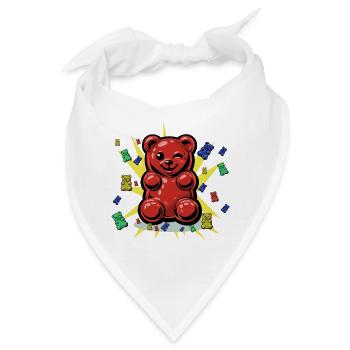 Gute Laune Gummibär - Bandana - Weiß - Vorne