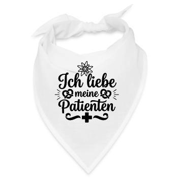 Ich liebe meine Patienten - Bandana - Weiß - Vorne