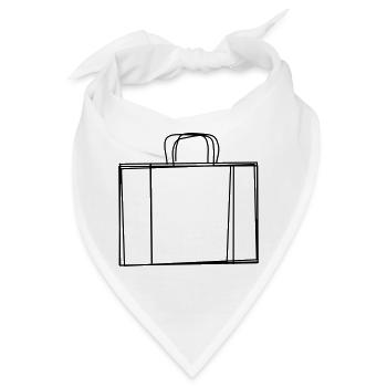 Koffer handgezeichnet - Bandana - Weiß - Vorne
