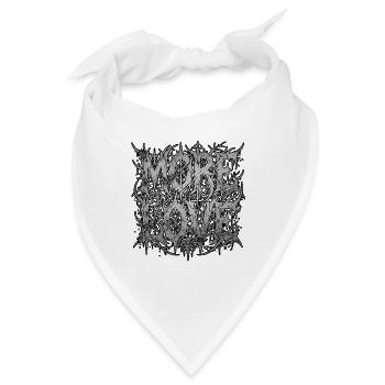 More Love Heavy Metal - Bandana - Weiß - Vorne