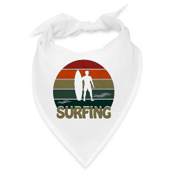 Surfing Sunset Man - Bandana - Weiß - Vorne