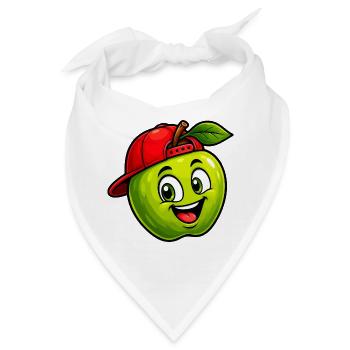 Spritziger Apfel mit Snapback - Bandana - Weiß - Vorne