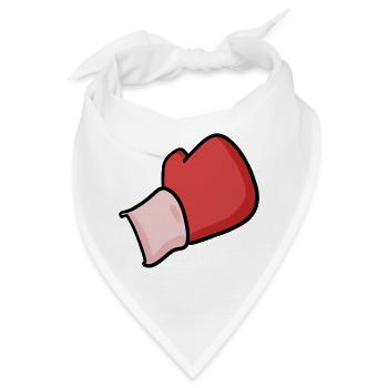 Boxhandschuhe Motiv Boxen - Bandana - Weiß - Vorne
