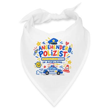 Angehender Polizist Polizei Ausbildung Geschenk - Bandana - Weiß - Vorne