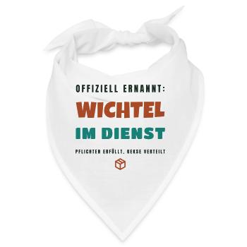 Team Wichtel im Dienst - Pflicht erfüllt Kekse - Bandana - Weiß - Vorne