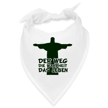 Jesus Der Weg Die Wahrheit Das Leben - Bandana - Weiß - Vorne