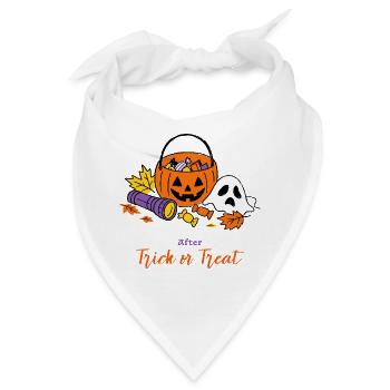 Halloween-Süßigkeiten - Bandana - Weiß - Vorne