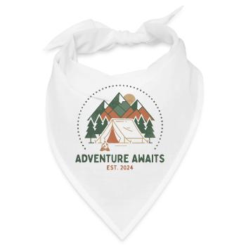 Abenteuer wartet Bergcamping - Bandana - Weiß - Vorne